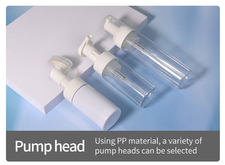 Sealing Type White Plastic Shampoo Bottles 100ml - 200ml Foam Pump Bottle With Foam Pump Head