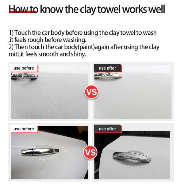 30*30cm Blue Customized Clay Rag For Cars Clay Bar Microfiber Towel