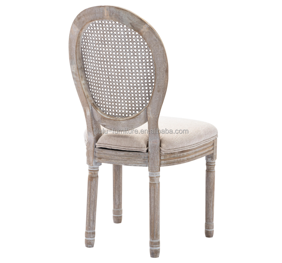 Hotel Furniture Classic Style Rattan Back Banquet Modern Nordic Chair 50pcs Upholstered Solid Wood Wedding Chair for Events