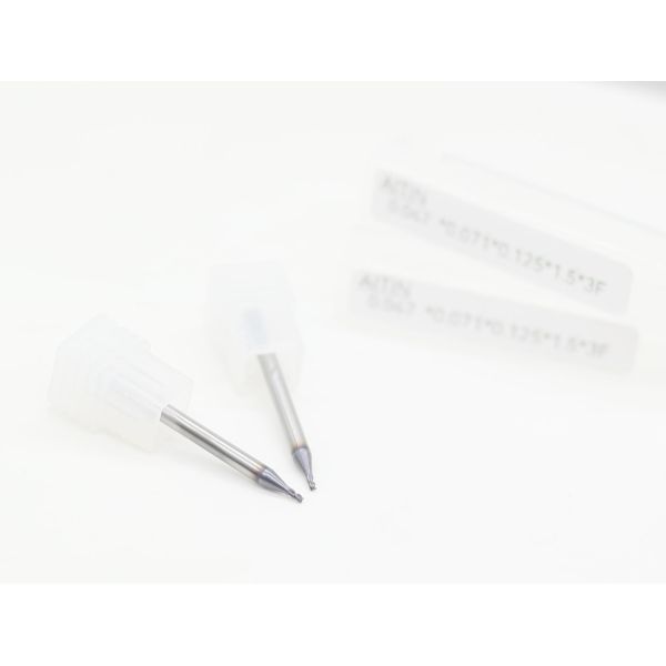 0.047" 3Flutes Variable Helix Micro-end End Mills For Aluminum Alloys, Copper Alloy AlTiN Coating