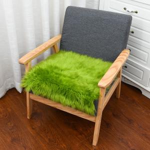 OBLONG Artificial Sheepskin Cushion Pads Pink Square For Seat