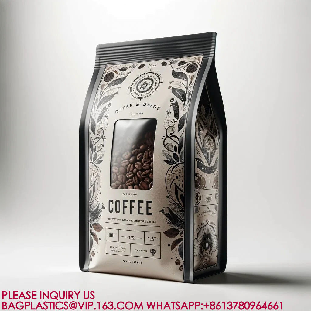 Reusable Foil Composite Coffee Bag With T-Shaped Zipper Bag With Valve Aluminum Foil Bag