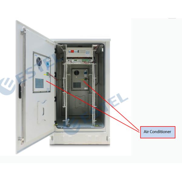 19 inch Galvanized Steel Outdoor Base Station Cabinet Outdoor Telecom Cabinet With DC48V