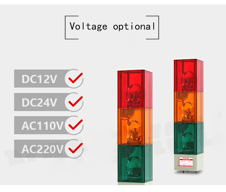 HAODE Truck Accessories ZOOMLION JAC HOWO 24v Crane LED Trichromatic Silent Warning Lamp