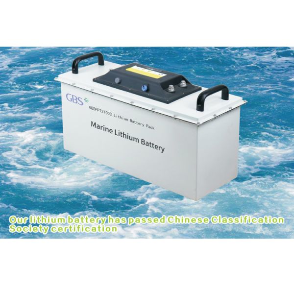GBS GBSFP72100C Deep Cycle 76.8V 100Ah LiFePO4 Lithium Battery BMS 3000 Cycles Marine Use -20C 65C Operating Temp 7.68KW Max