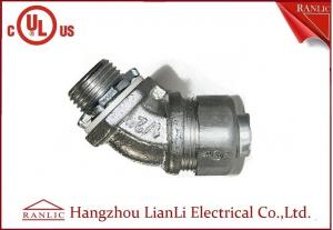 China 3/4 Flexible Conduit Fittings / Insulated Flexible Duct Connector , UL Certification on sale