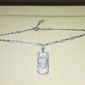 China Full Pavé Diamond Luxury Diamond Jewelry Luxury Jewelry Parentesi Nceklace 18K White Gold on sale