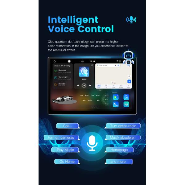 Advanced 11.5inch QELD Screen 2Din Car Stereo System Navigation Carplay Android13 Auto Full Fit 8 Core Autoradio Android Car Player