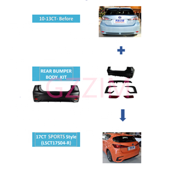 Lexus CT 2016 Manufacturer Auto Parts Sports Style Rear Bumper Body kit