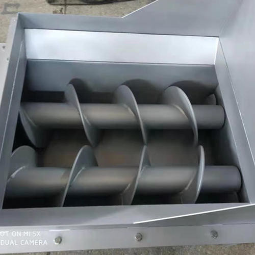 Municipal Sewage Double Screw Conveyor , 400mm Dewatering Screw Conveyor