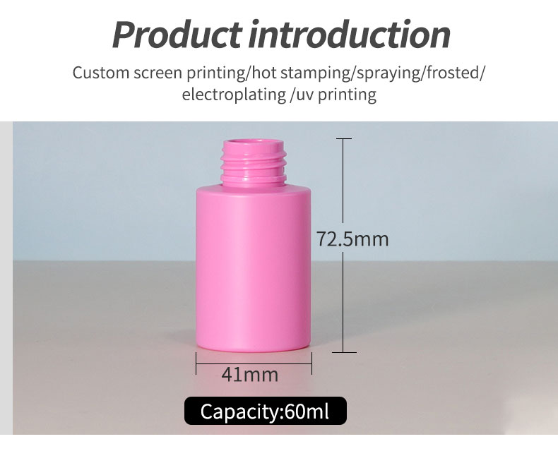 Luxury Plastic Cosmetic Bottles 60ml 100ml Pink Fine Mist Spray Bottle Packaging For Industrial