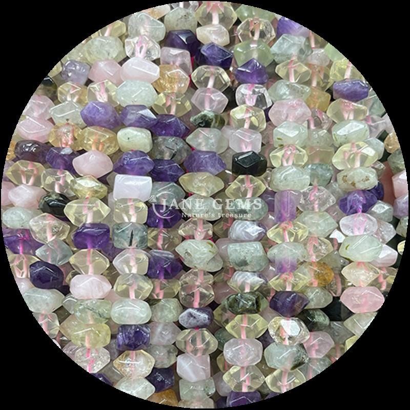 Gems Bead Natural Crystal Citrine Rose Quartz Gemstone Irregular Tumbled Shape Loose Bead Strands for Jewelry Making