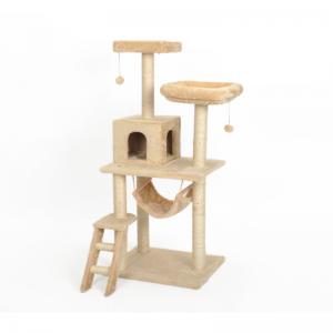 China Weight 10kg Cat Climbing Tower Neutral Color Tone Multi-Platform 50kg Load Capacity on sale