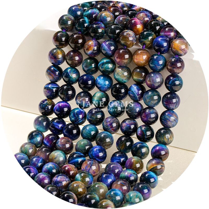 Gender-Neutral Crystal Bead Stone 8mm Tiger Eye Round Beads for Jewelry Making