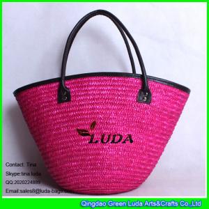 China LUDA pink lady straw handbag fashion wheat summer straw bag 2015 on sale