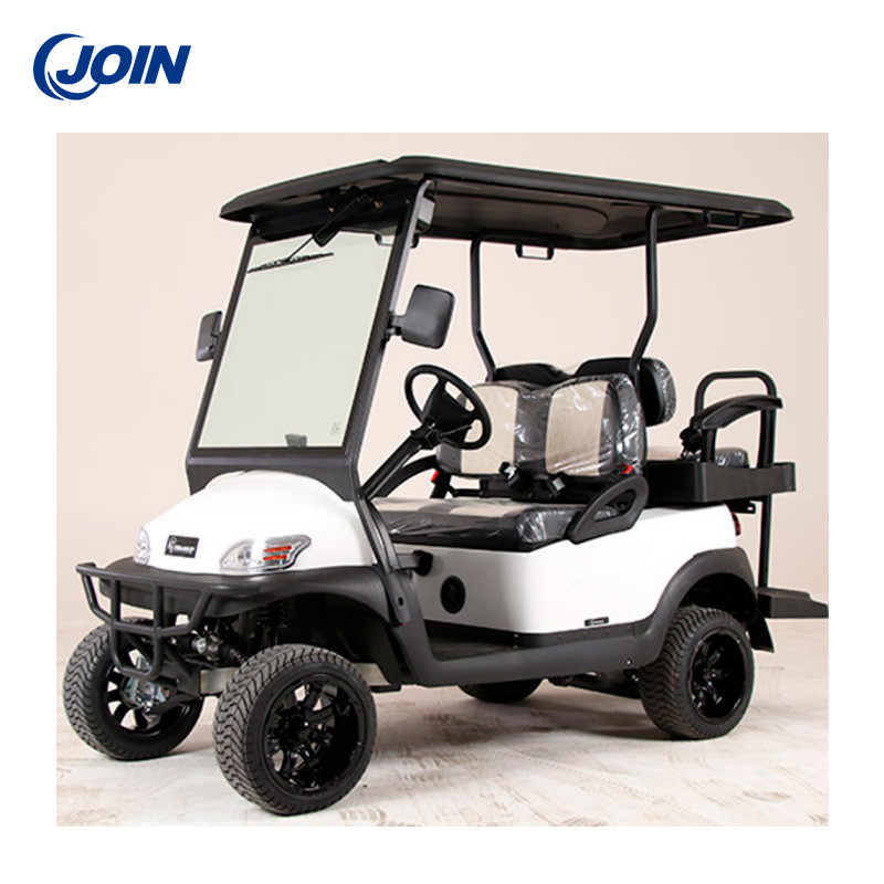Lozenge Custom Golf Cart Seat Waterproof 2 Seater Cart Black And White
