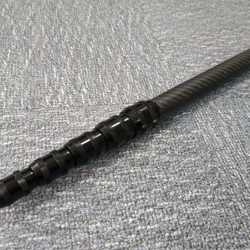 3K Plain Carbon Fiber Telescopic Pole 45ft Bidirectional