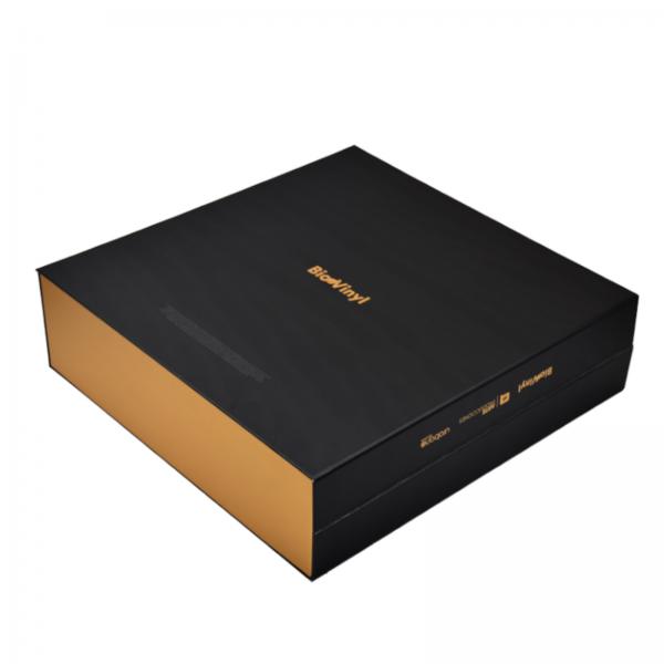 Custom Luxury Black Single Bottle Magnetic Wine Packaging Box With Accessories Set