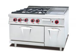China Multi-Functional Western Kitchen Equipment Gas Range With Griddle / Grill Combination on sale