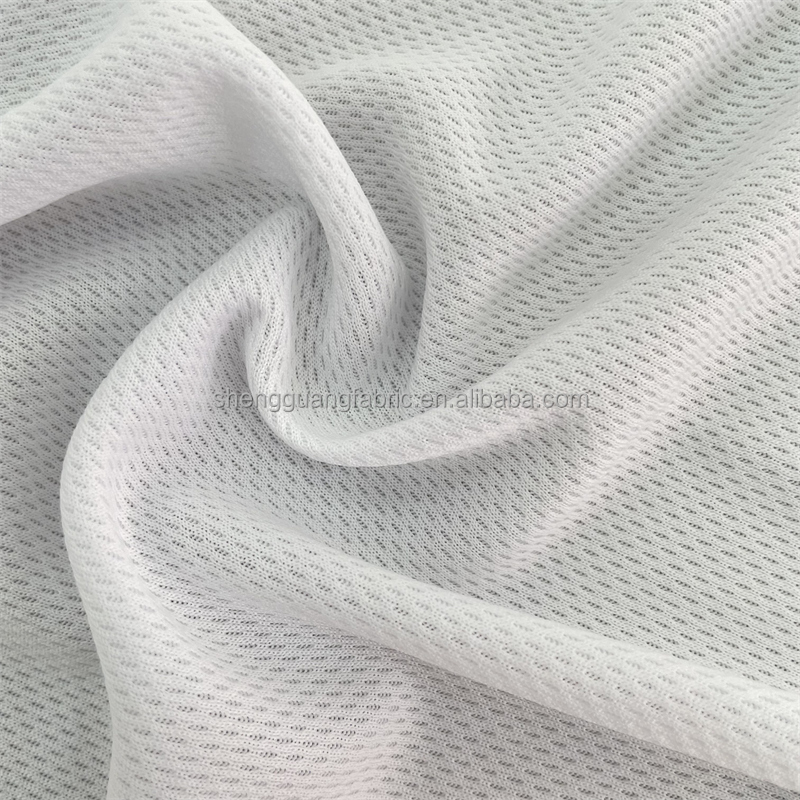 Tricot Knitted Eyelet Mesh Sports Jersey Fabric for Football Uniform Customized Design