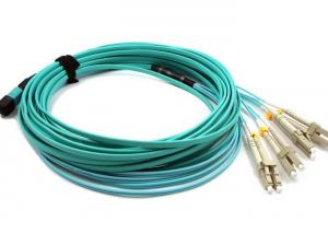 Quality 8 Core MTP-LC OM3 10G 50/125 Ruggedized Distribution Fiber Optic Patch Cord LSZH Jacket Round Cable wholesale
