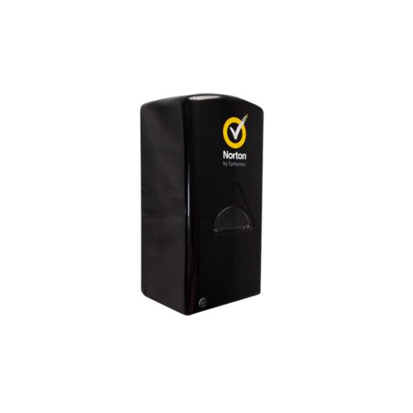 Black No Touch Hand Sanitizer Dispenser Low Power Consumption Public Washroom Mounted