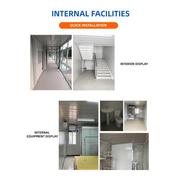 Manufactured Office Container Home Tiny House Prefab House with PVC Roofing