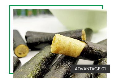 Delicious 90G Seafood Snack Shrimp Cod and Meat Floss Flavors with Seaweed Nori Roll