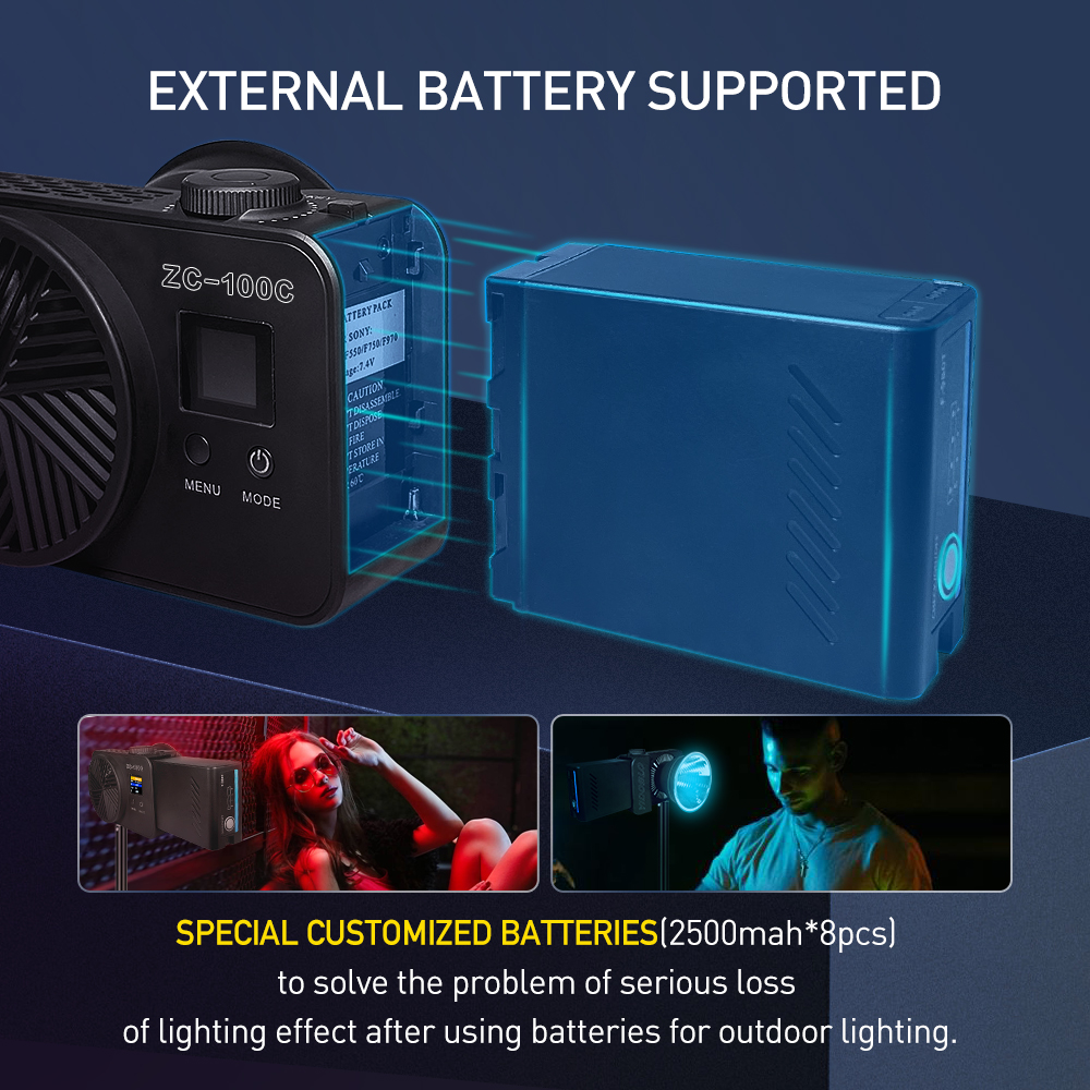 High-power 100w RGB color light mini live broadcast light suitable for outdoor selfie fill light