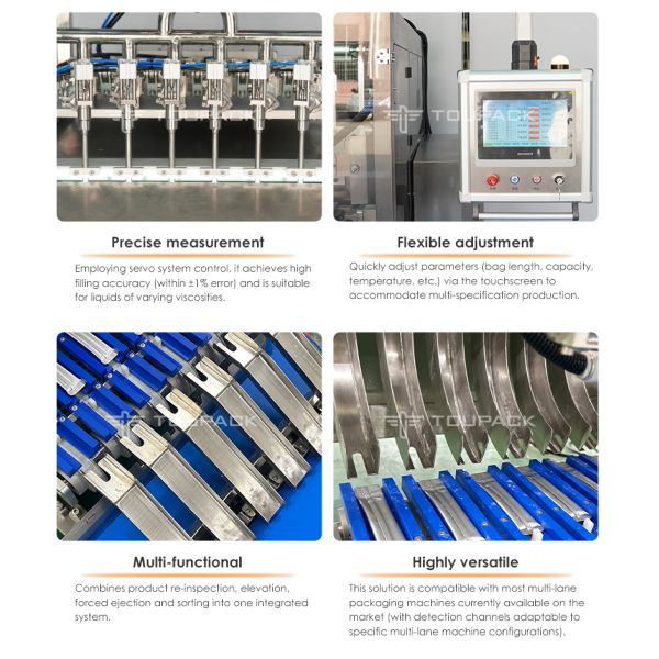 Automatic Multi Lane Powder Stick Sachet Packing Machine Sugar Coffee Stick Packing 3 In 1 Coffee Stick Packing Machine With Multi-lane Checkweigher