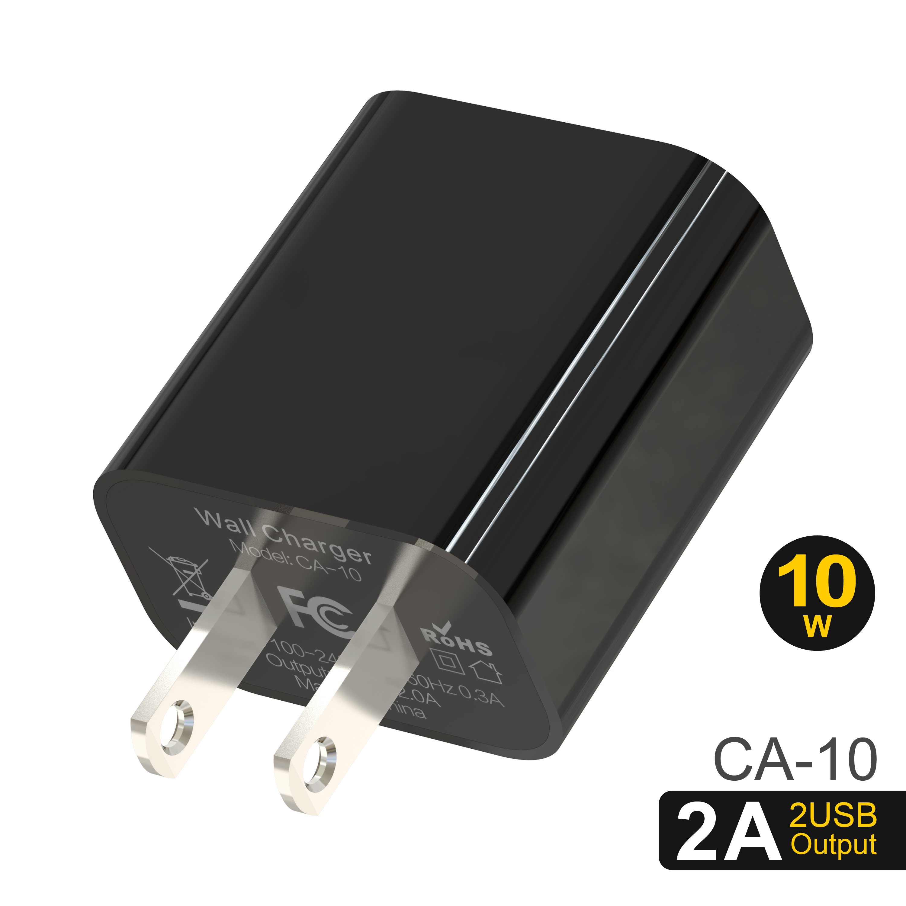 DC5V 2.1A US Plug USB Charger Over Heating Protection Quick Wall Charger