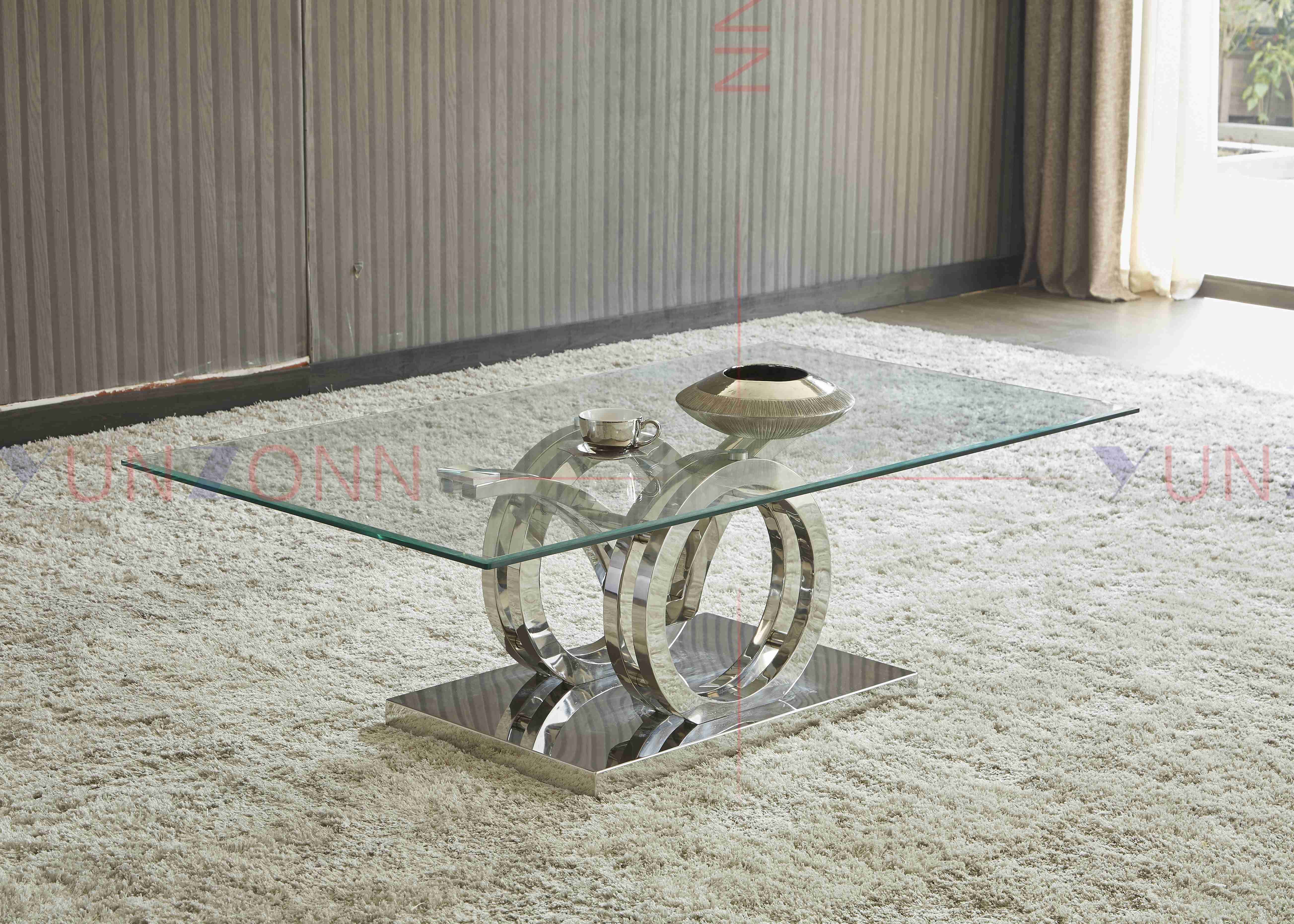 Golden Metal Side Tea Table Coffee Table D60xH50cm 201 Stainless steel