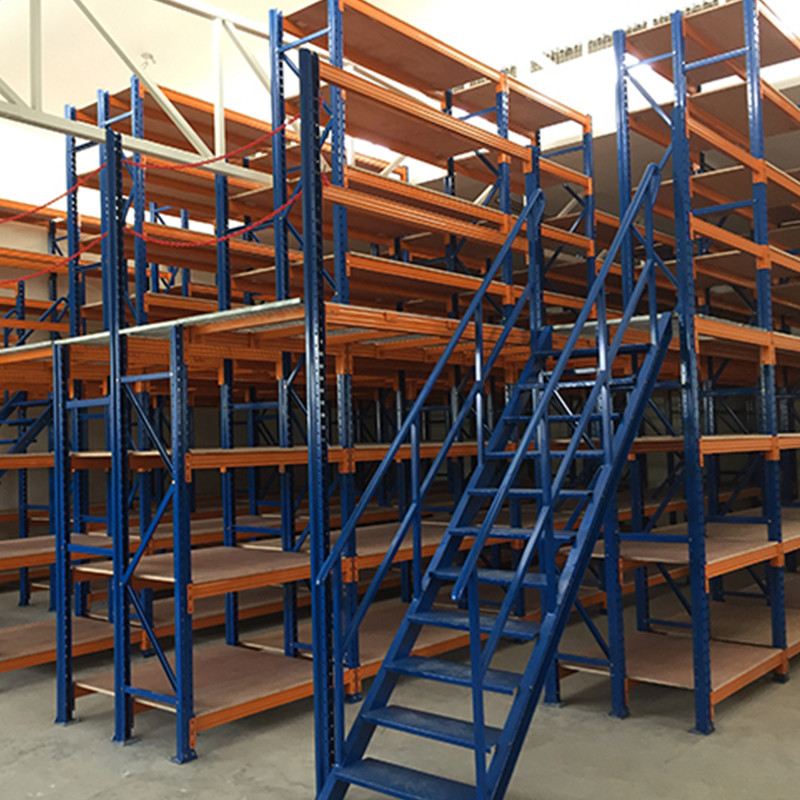 3 Tiers Mezzanine Racking System Plywood Board Storage Mezzanine Platforms