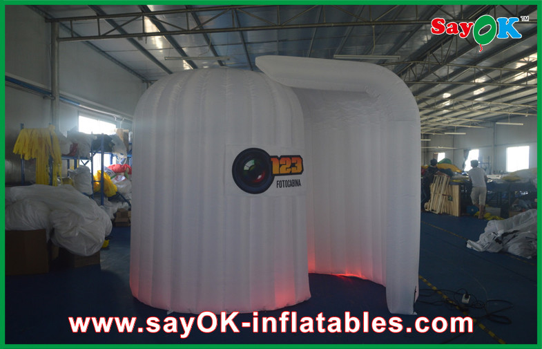 Advertising Booth Displays Pink Inflatable Lighting / Weeding Inflatable Booths With LOGO