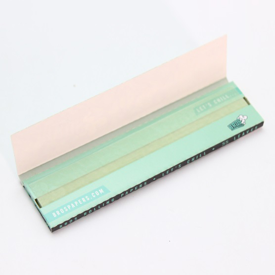 Colored Raw Organic Green King Size Slim Rolling Papers
