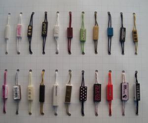 China custom colorful plastic tag locks clothing security tag hang tag plastic string on sale