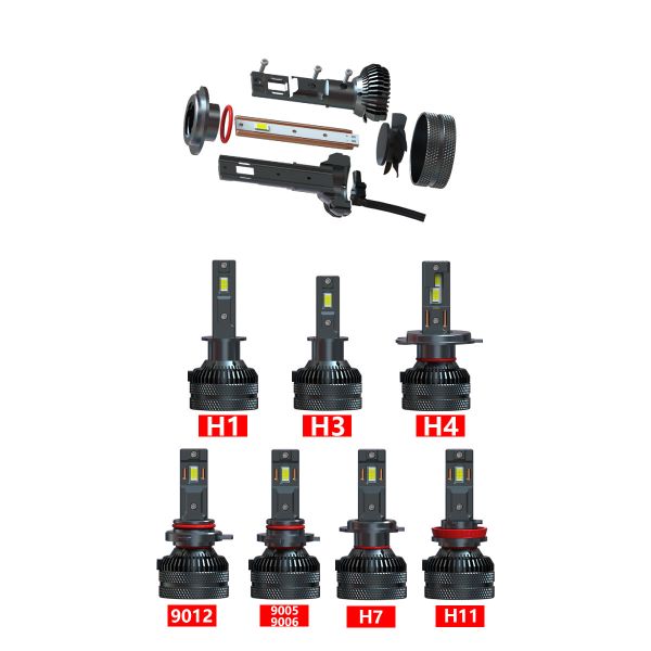 Automotive High Power LED Headlight H1 H3 H4 H7 H11 9012 Car Headlight Bulb 6000K