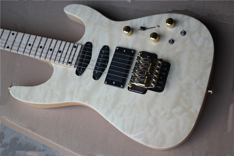 Factory Custom 24 Tone position piece electric guitar, maple fingerboard, gold hardware, customizable
