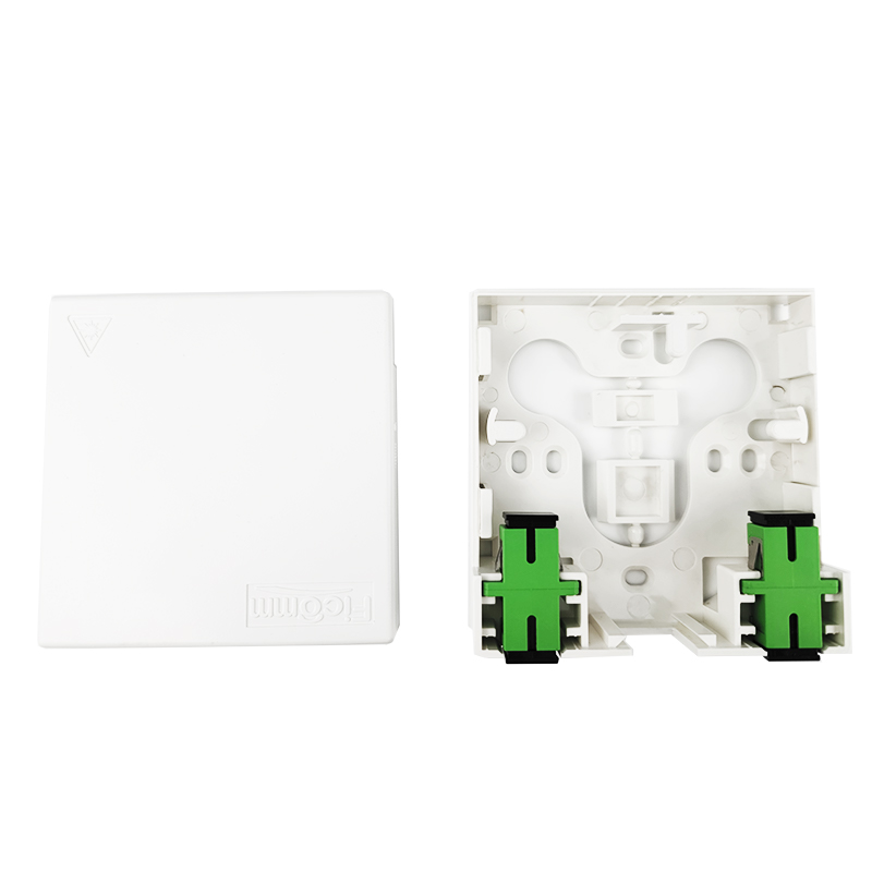 2 Cores Plastic Fiber Optic Faceplate Socket Panel Network for FTTH Indoor Installations