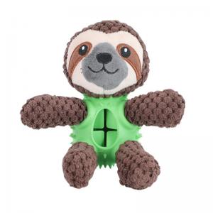 China Interactive Sloth Cloth Plush Dog Toy Puzzle Missing Food Teeth Cleaning on sale