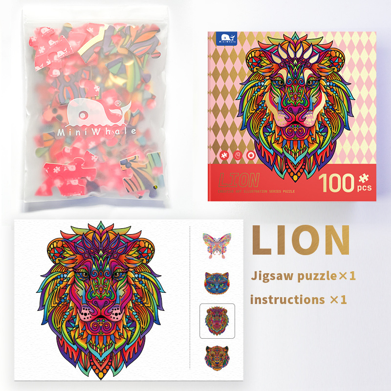 Paper Material 100 Piece Irregular Jigsaw Floor Puzzle Toy for Children's Education