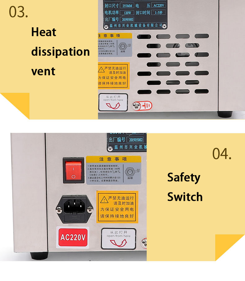 Electrical Control Chamber Vacuum Sealer For Household And Commercial Packaging