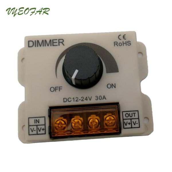 Cheap 30A LED Dimmer Switch Remote Control 12V 24V 720W For Led Single Strip Knob Controller for sale