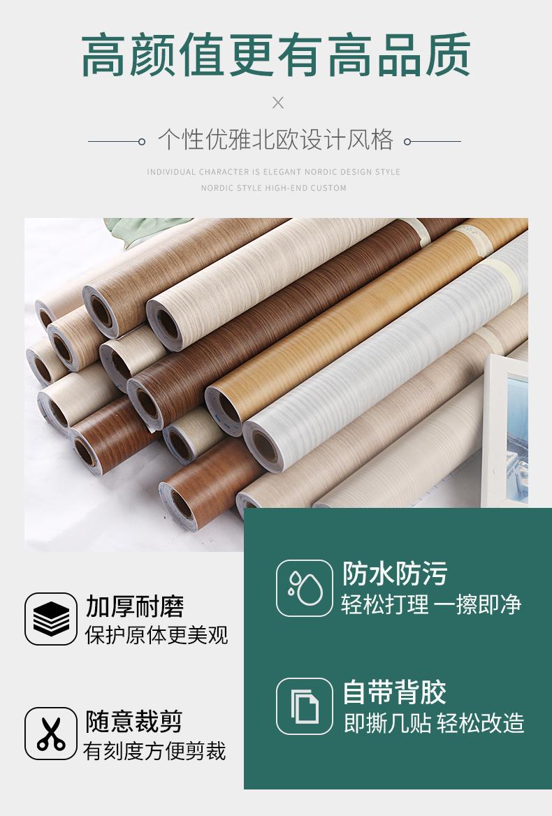 Transform Your Door Desk or Furniture with Modern Vinyl Wallpapers Peel Stick Self Adhesive Waterproof Oil Proof Film
