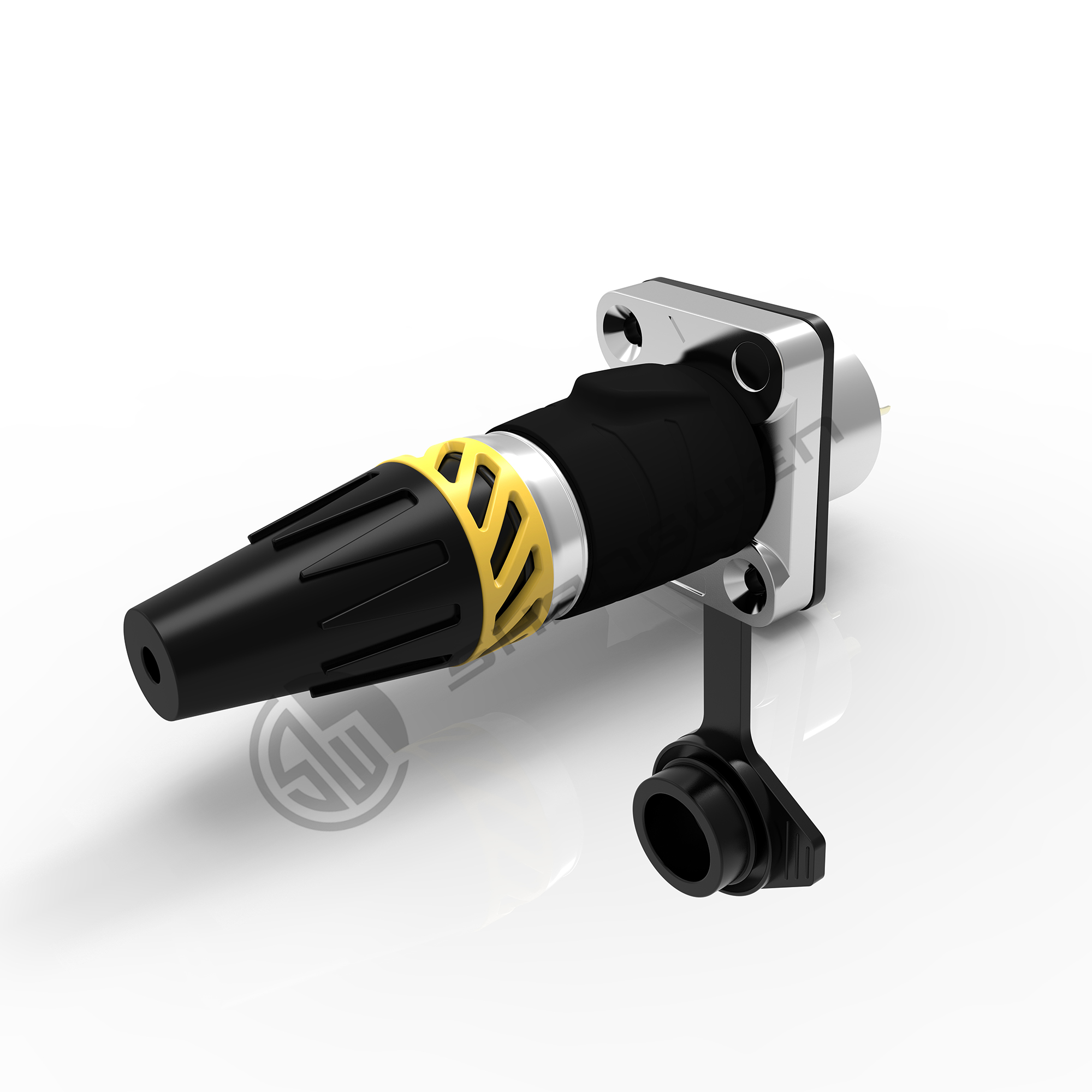 XLR Audio Power Waterproof Socket Connector 3 Pin Microphone IP65