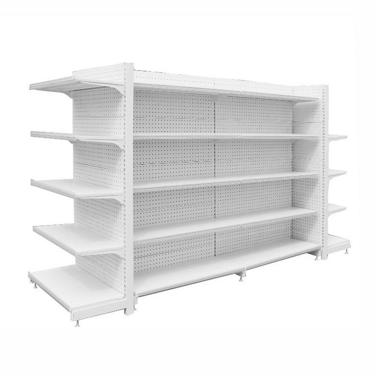 Grocery Store Display Racks / Metal Gondola Shelving For Supermarket Retail Store