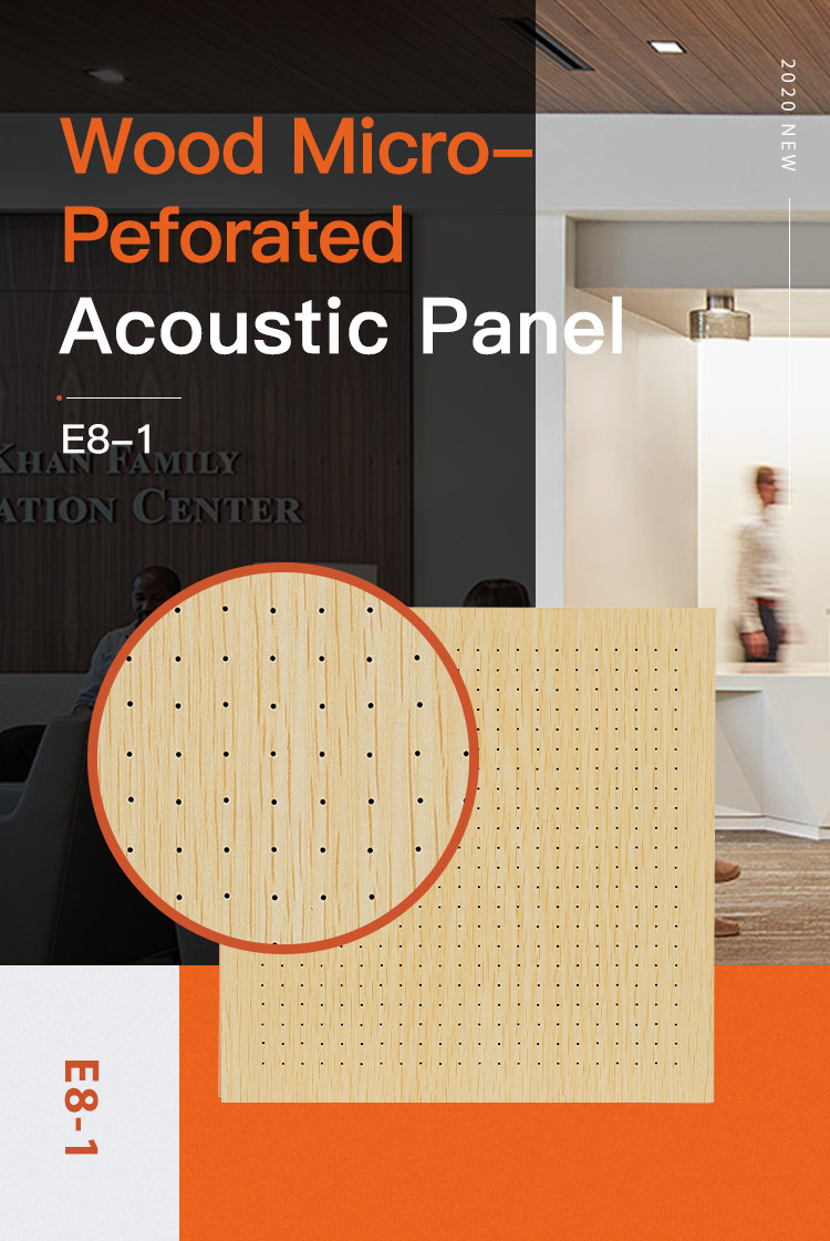Micro Perforated Acoustic Wall Wood Panels , Decorative Sound Proof Panels 0.65 NRC