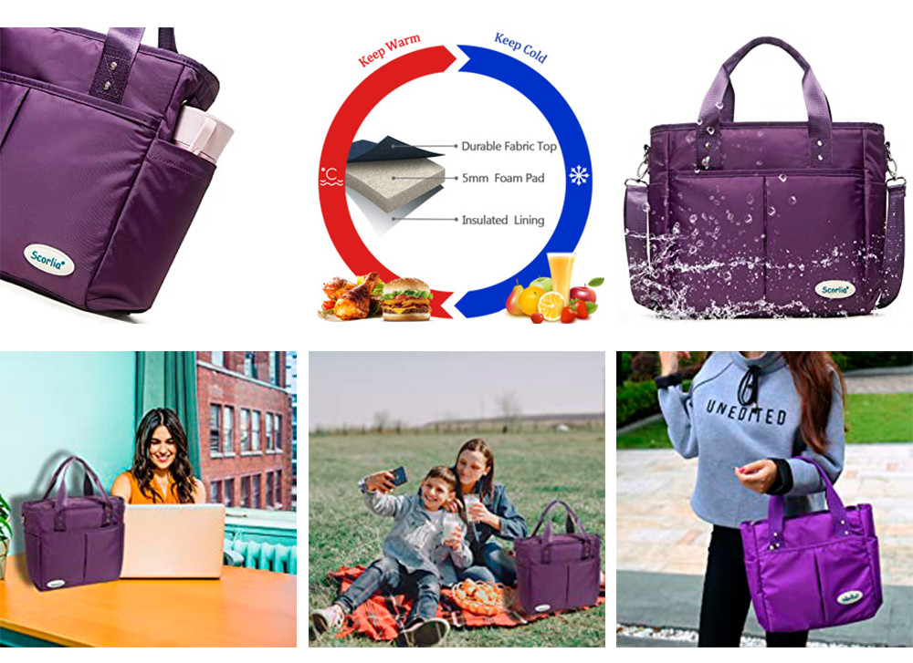 Water Resistant Oxford Thermal Lunch Bag For Work