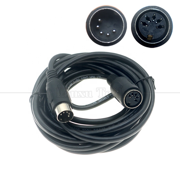CUSTOM Factory High Quality Shield Male to Female MIDI 5PIN DIN Connector Extension Cable