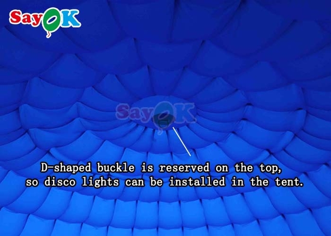 4m Tarpaulin Inflatable Igloo Dome Tent With LED Light Blower Promotional Parties